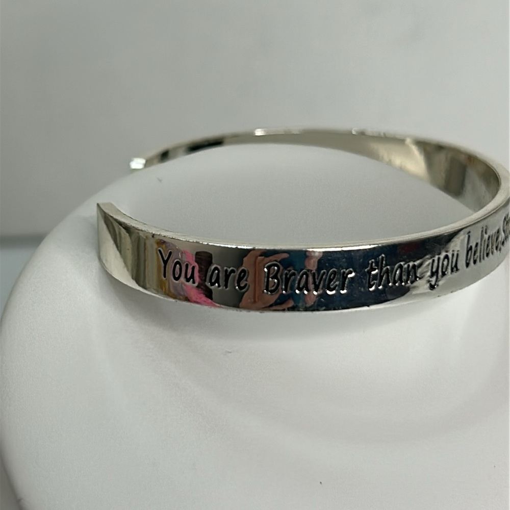 Stainless Steel Inspirational Cuff Bracelet Casual